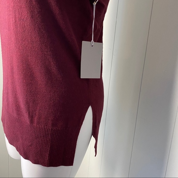 Chelsea28 Burgundy Cashmere Blend Sweater - Picture 3 of 7